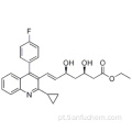 Ido 6-hepteno, 7- [2-ciclopropil-4- (4-fluorofenil) -3- quinolinil] -3,5-di-hidroxi, ter etico, (57187671,3R, 5S, 6E) - CAS 167073-19- 0